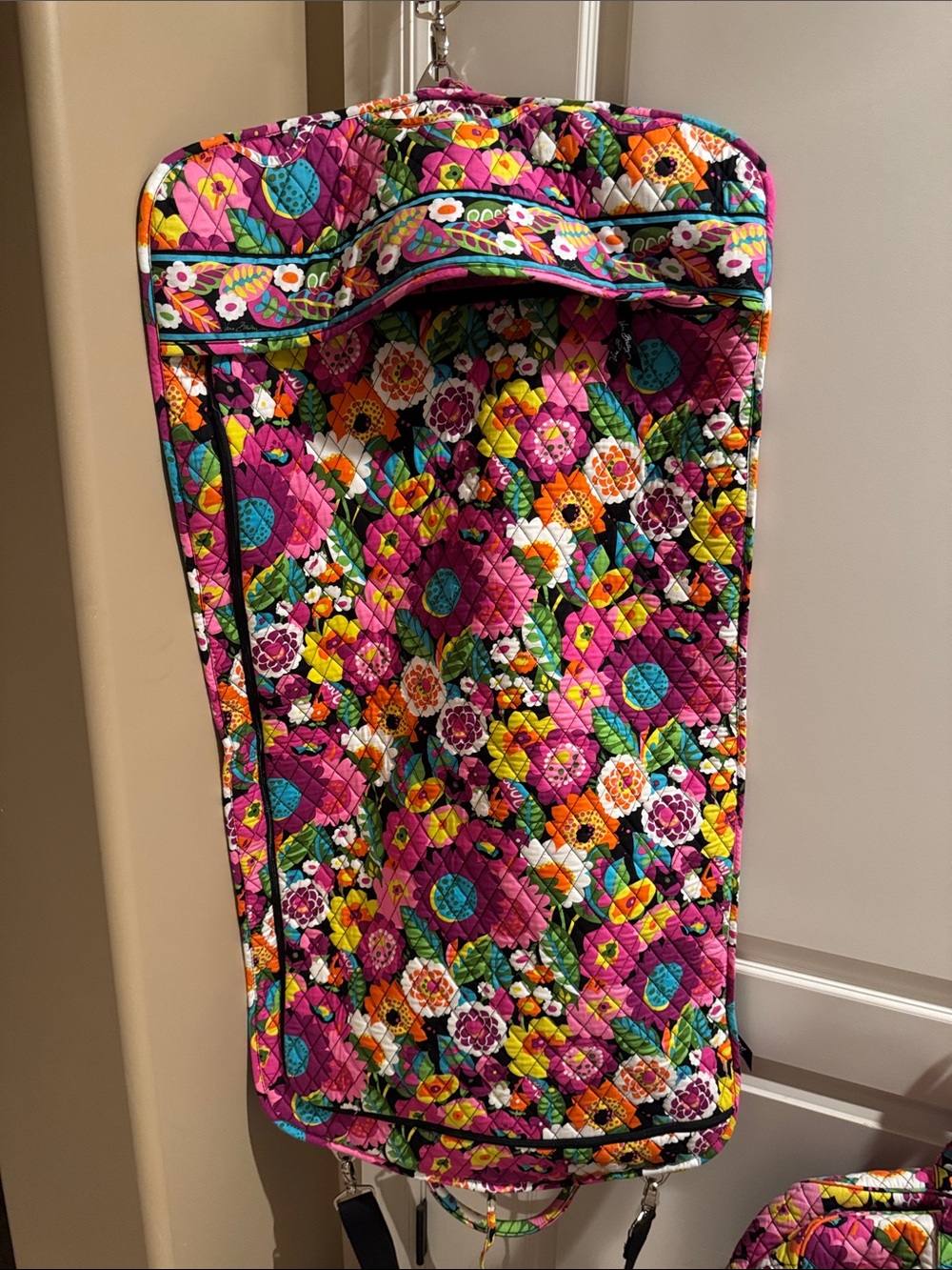 Vera Bradley Bright Pink Floral Quilted Skirt Cover